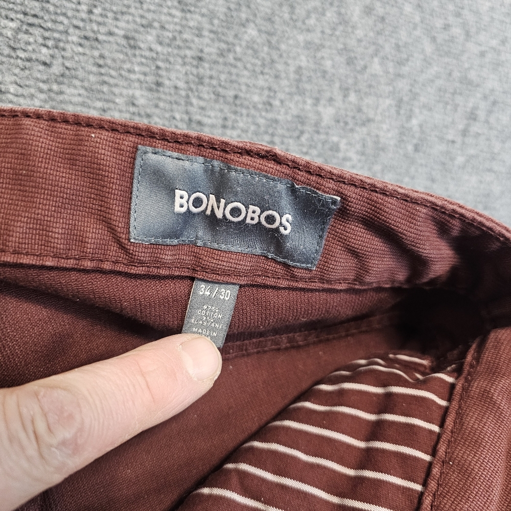Bonobos Travel Pants 34x30 Brick Red Athletic Outdoor Mens Tailored Fit Stretch - Picture 7 of 13